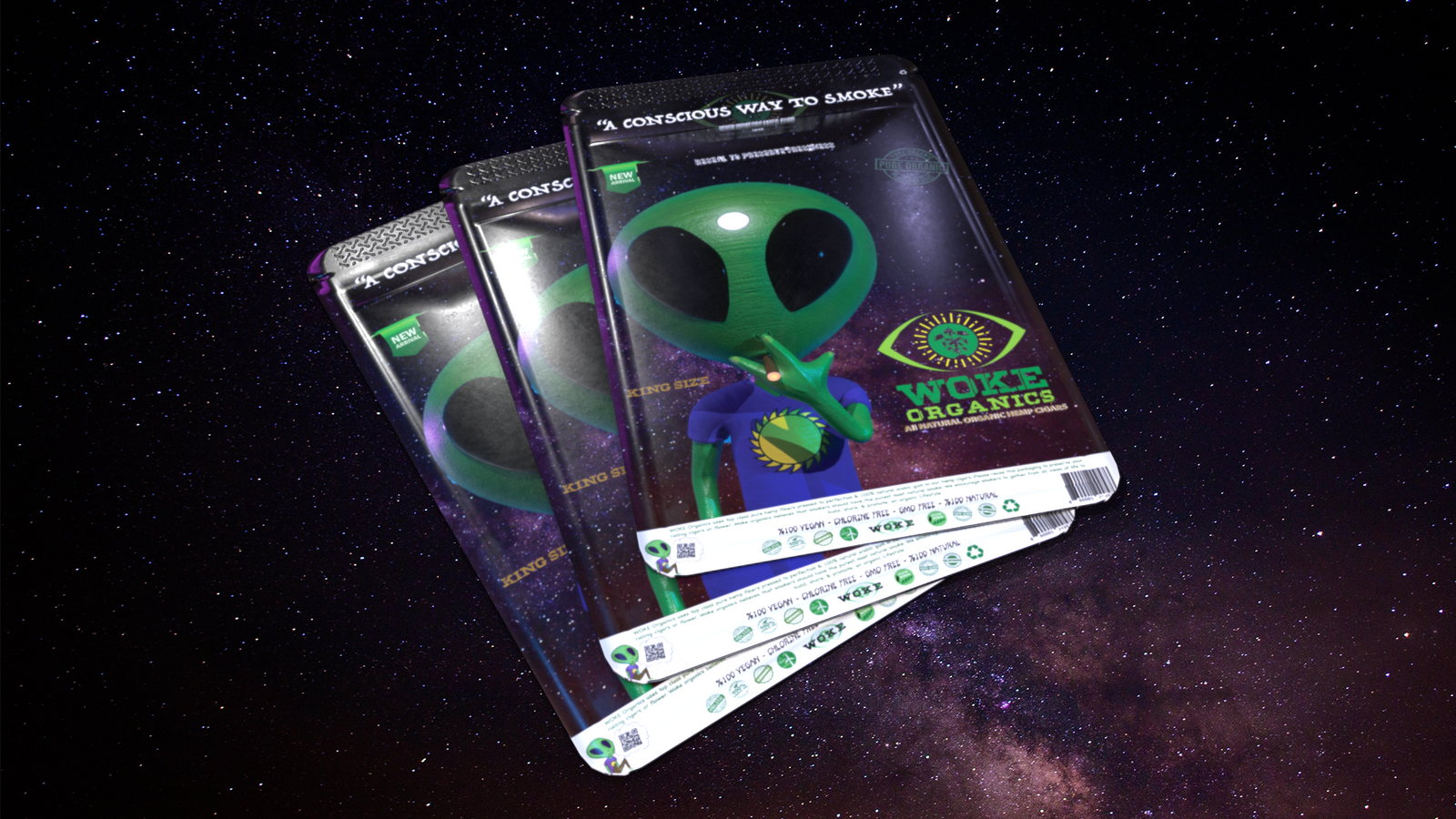 Woke Organics Hemp Rolling Paper Cigars 50 Pack