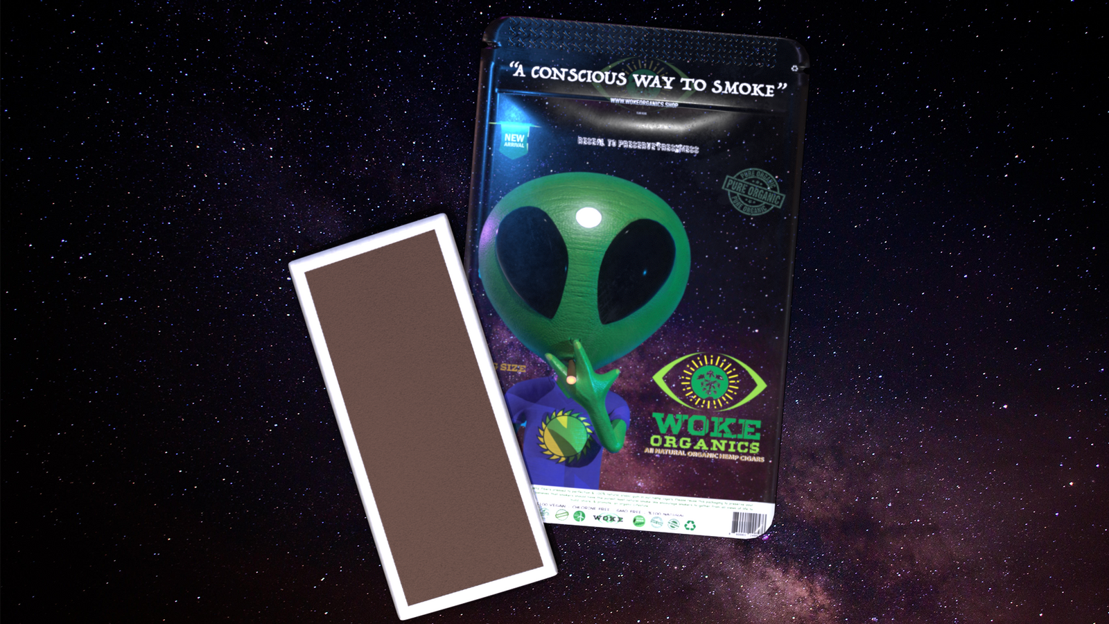 Woke Organics Hemp Rolling Paper Cigars 50 Pack