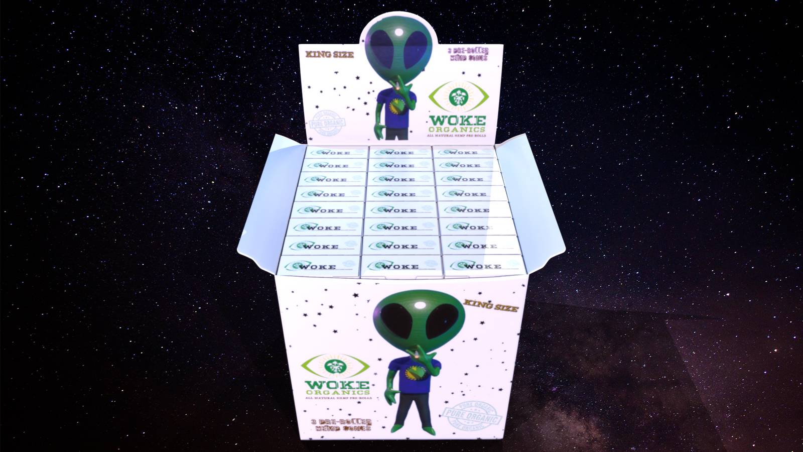 Woke Organics Hemp Cones Paper 24 Box