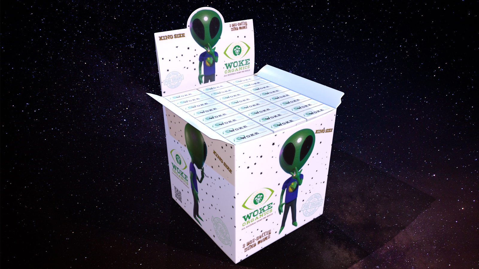 Woke Organics Hemp Cones Paper 24 Box