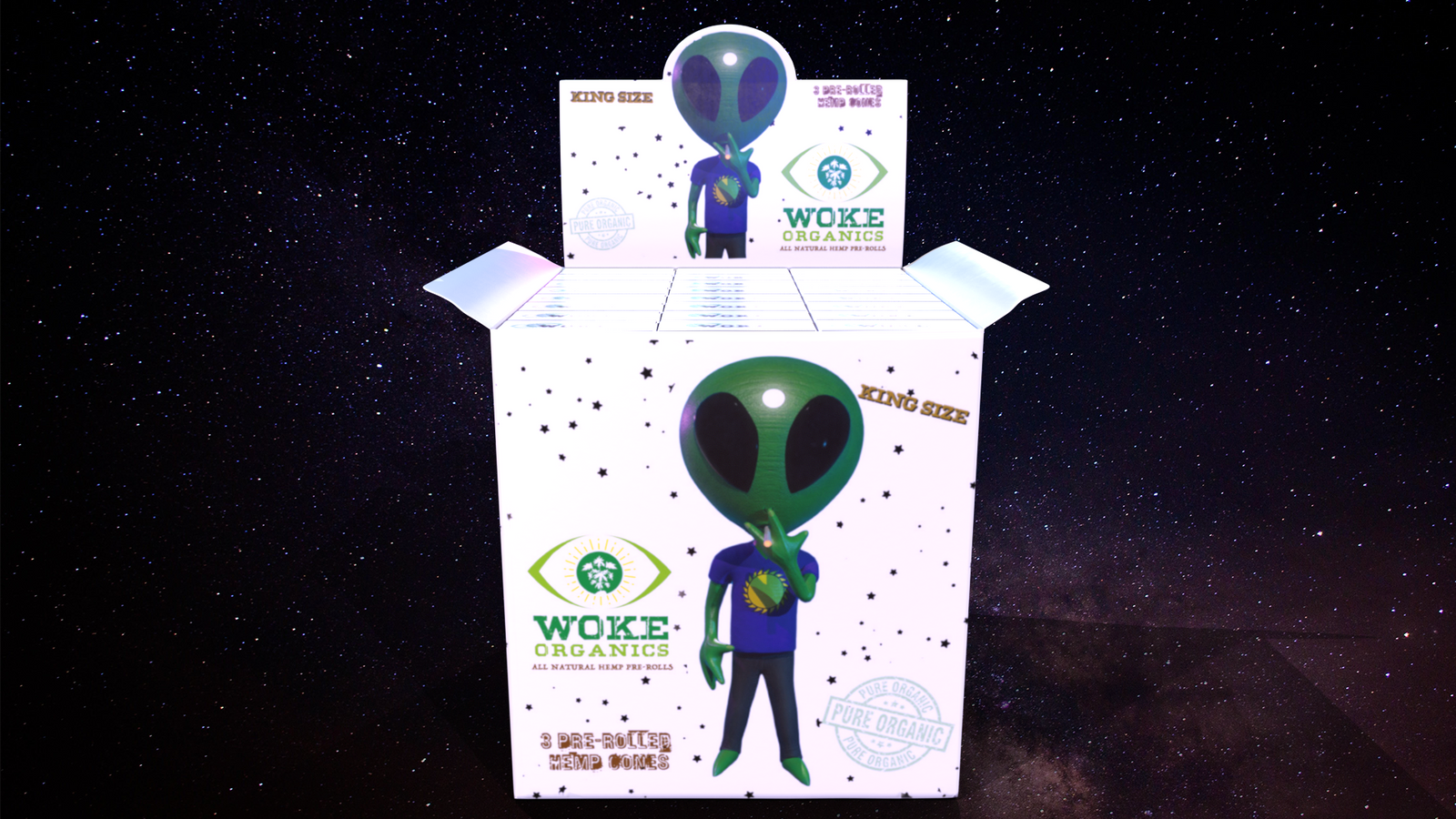 Woke Organics Hemp Cones Paper 24 Box