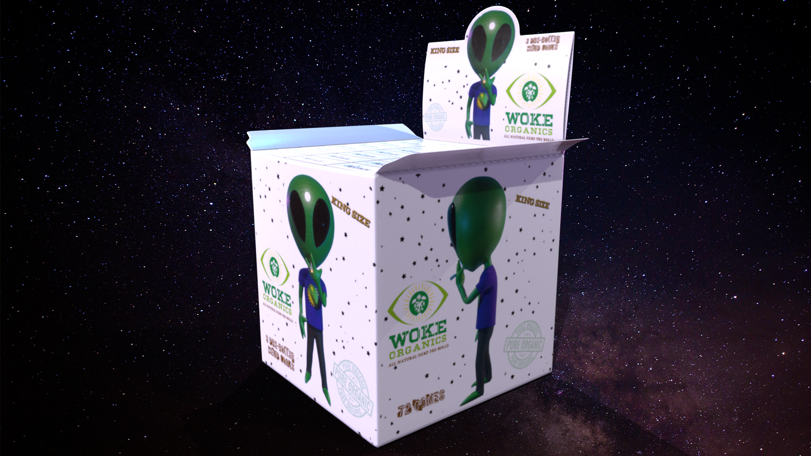 Woke Organics Hemp Cones Paper 24 Box