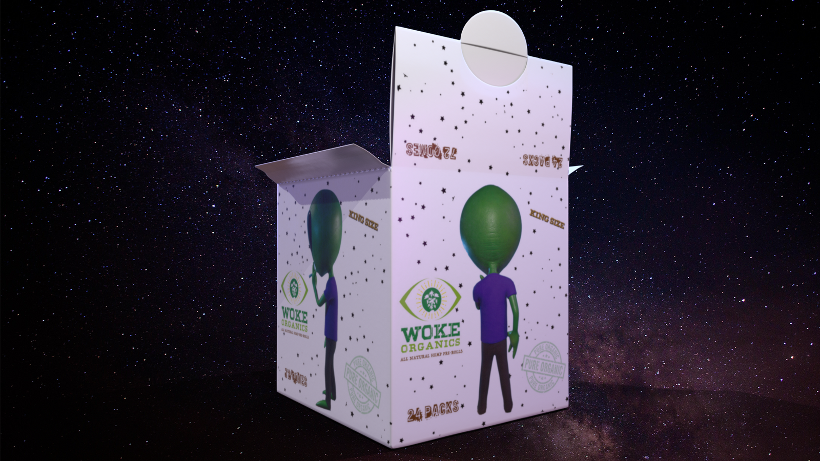 Woke Organics Hemp Cones Paper 24 Box