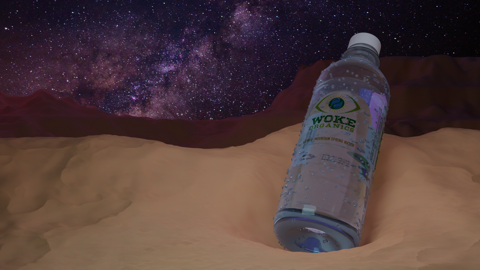 Woke Organics Natural Mountain Spring Water 24-Pack