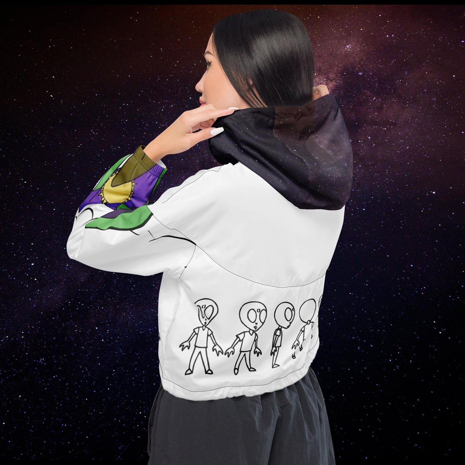 Woke Organics Women's Cropped Windbreaker