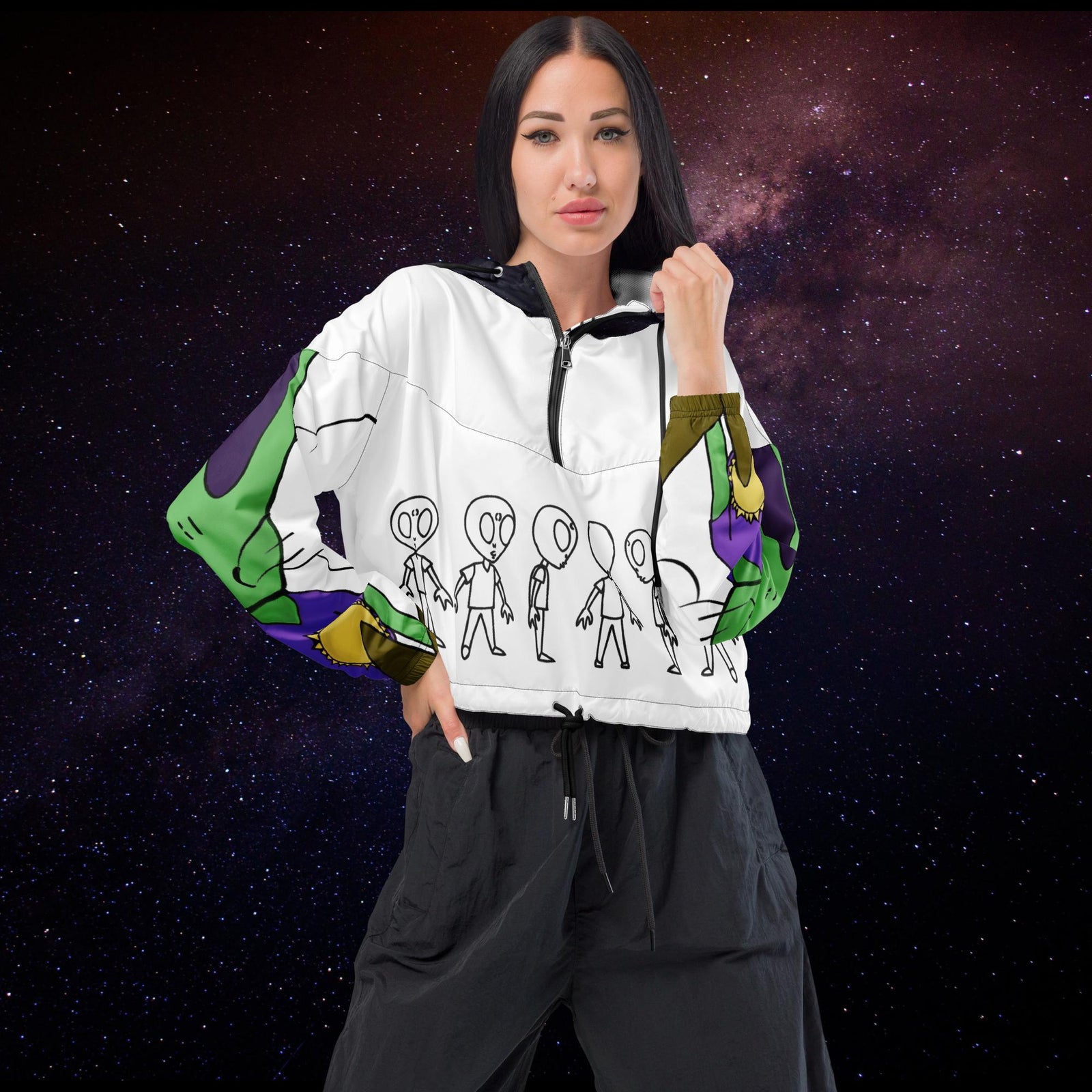 Woke Organics Women's Cropped Windbreaker