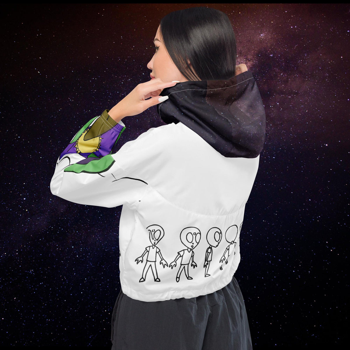 Woke Organics Women's Cropped Windbreaker