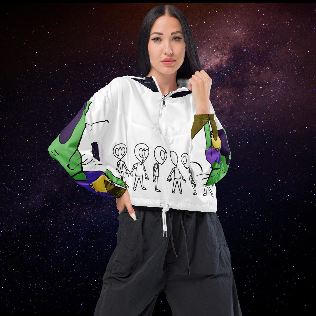 Woke Organics Women's Cropped Windbreaker