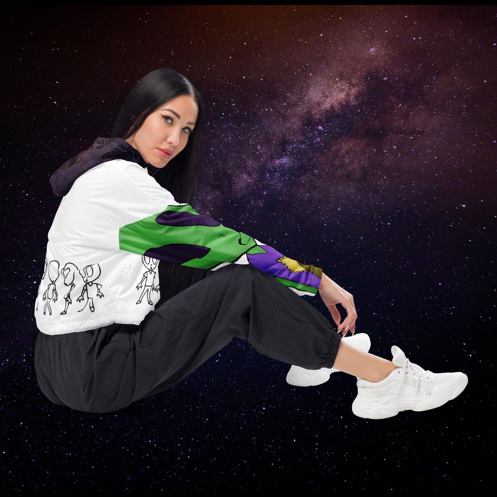 Woke Organics Women's Cropped Windbreaker