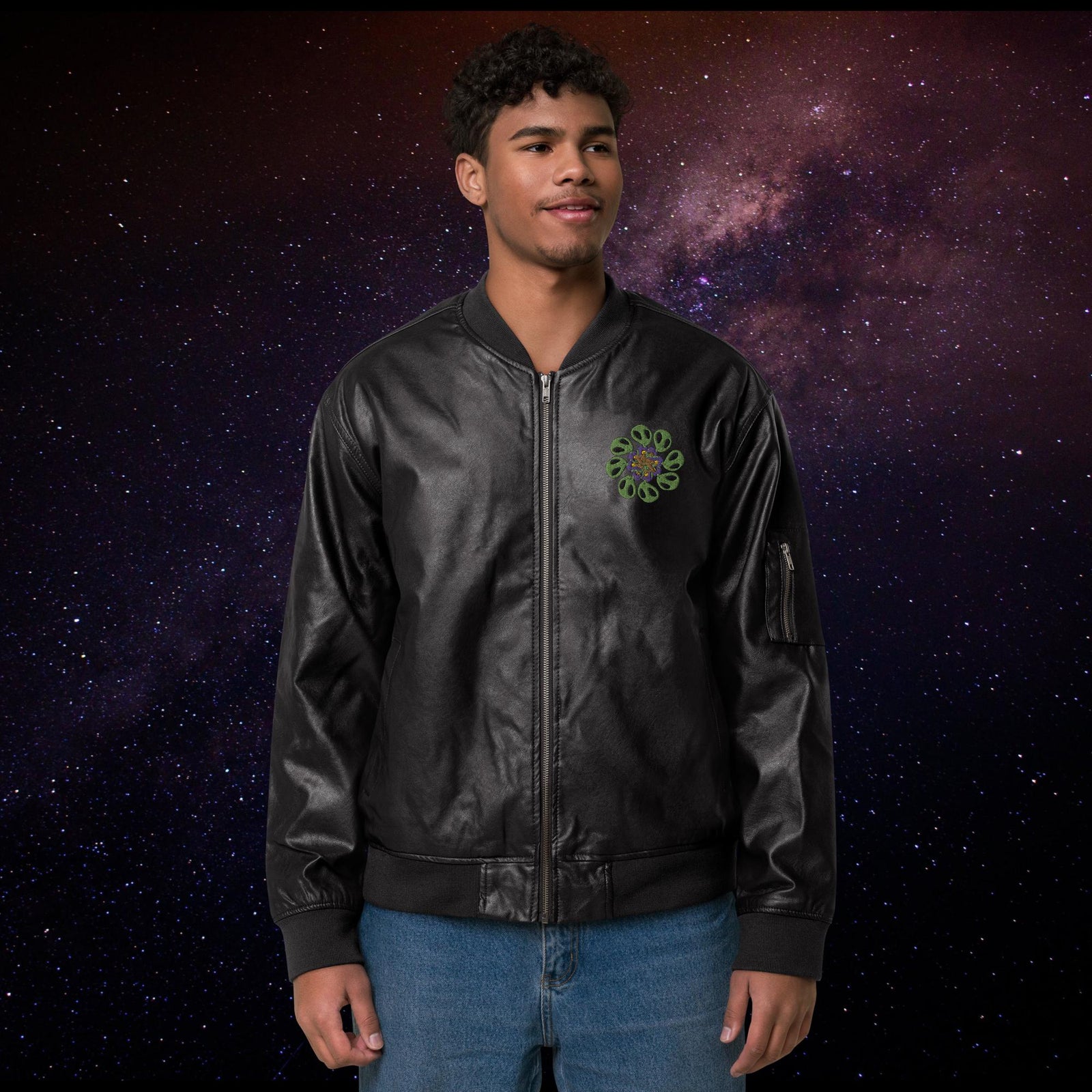 Timeless Moto Leather Bomber Jacket