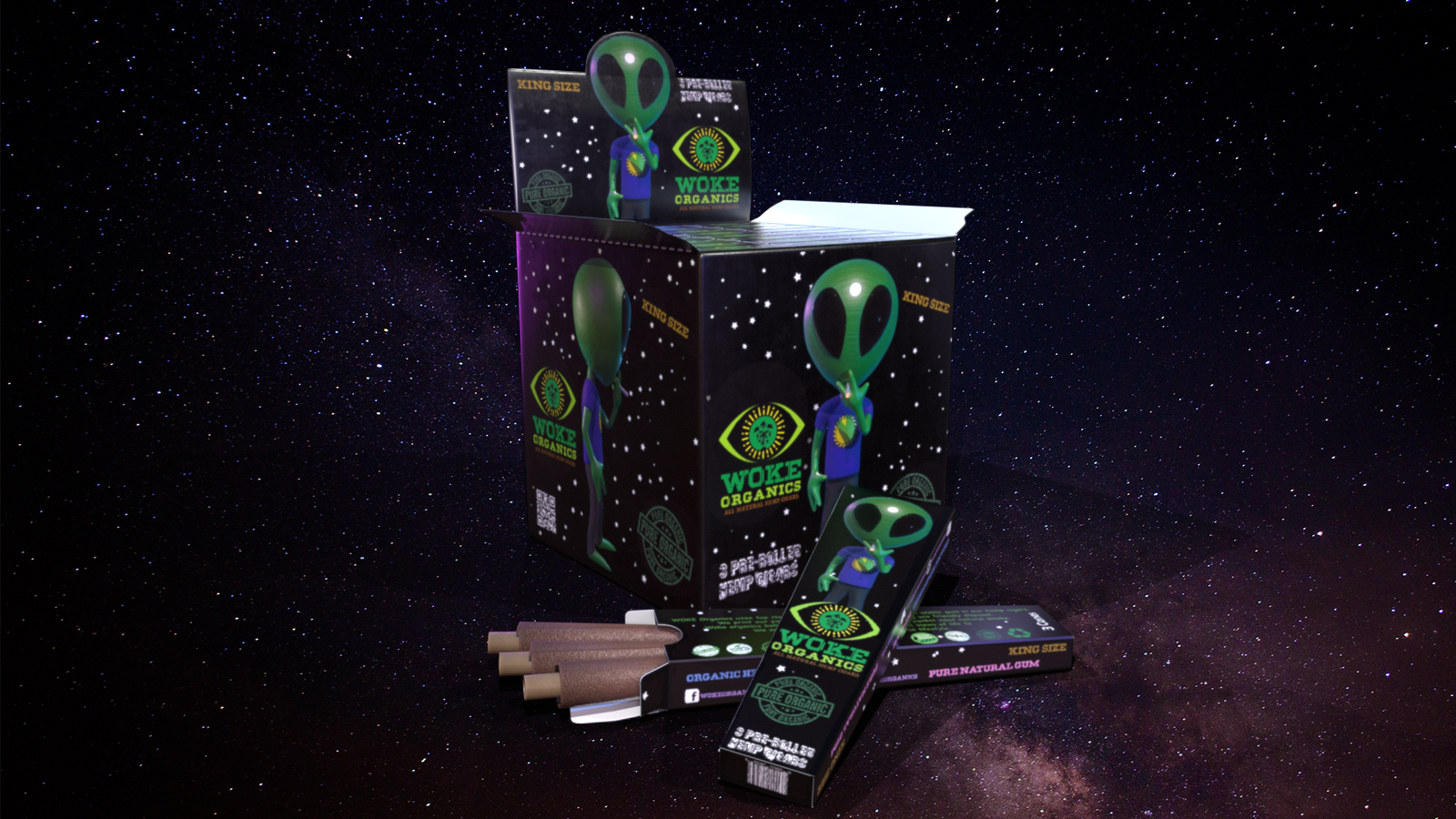 Woke Organics Hemp Cone Cigars 3 Pack