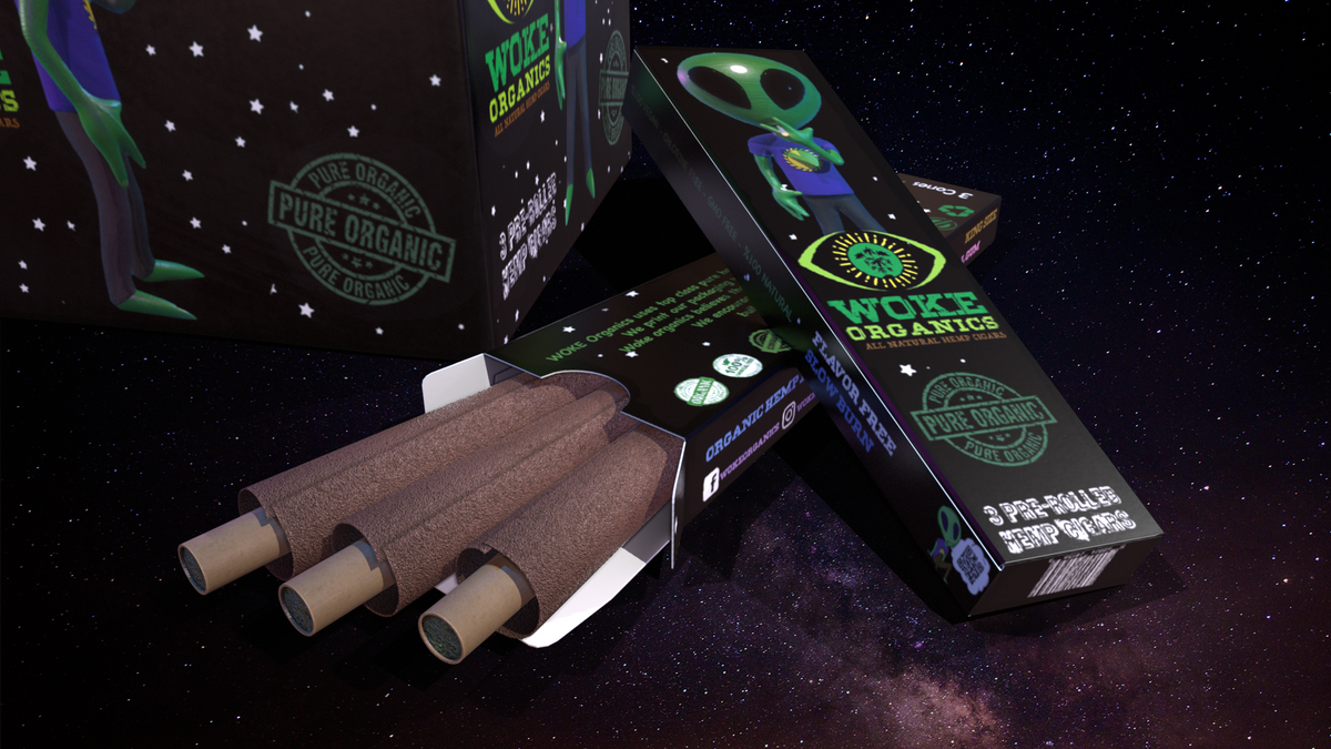 Woke Organics Hemp Cone Cigars 3 Pack