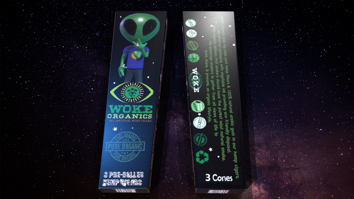 Woke Organics Hemp Cone Cigars 3 Pack