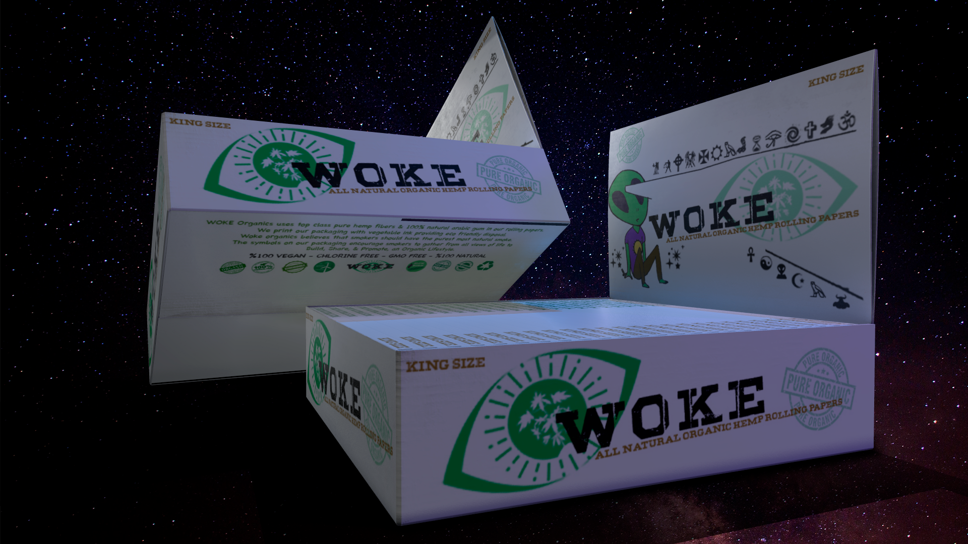 WOKE Organics™ Hemp Rolling Paper King Size 25 Pack