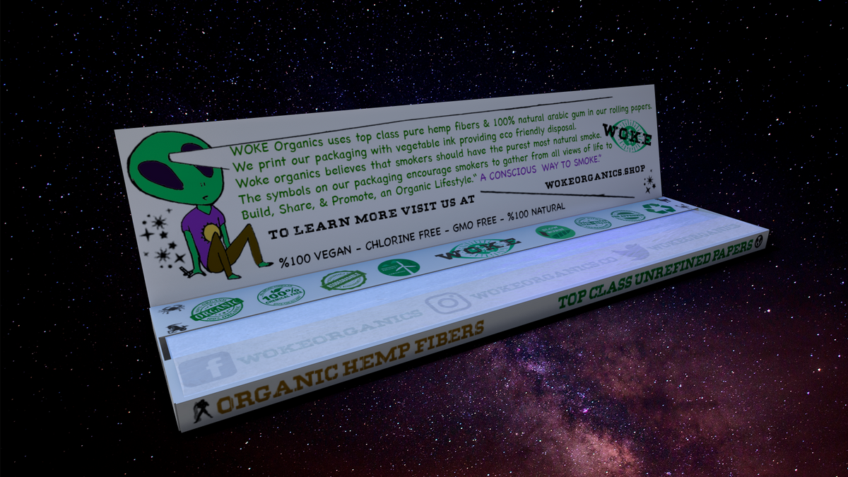 WOKE Organics™ Hemp Rolling Paper King Size 7-Pack