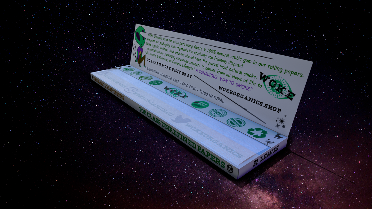 WOKE Organics™ Hemp Rolling Paper King Size 7-Pack
