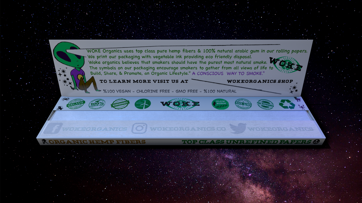 WOKE Organics™ Hemp Rolling Paper King Size 3-Pack