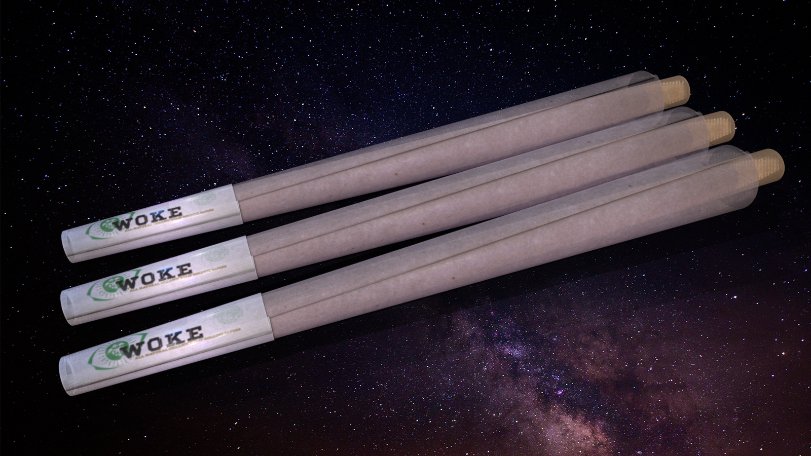 Woke Organics Hemp Cones Paper 3 Pack