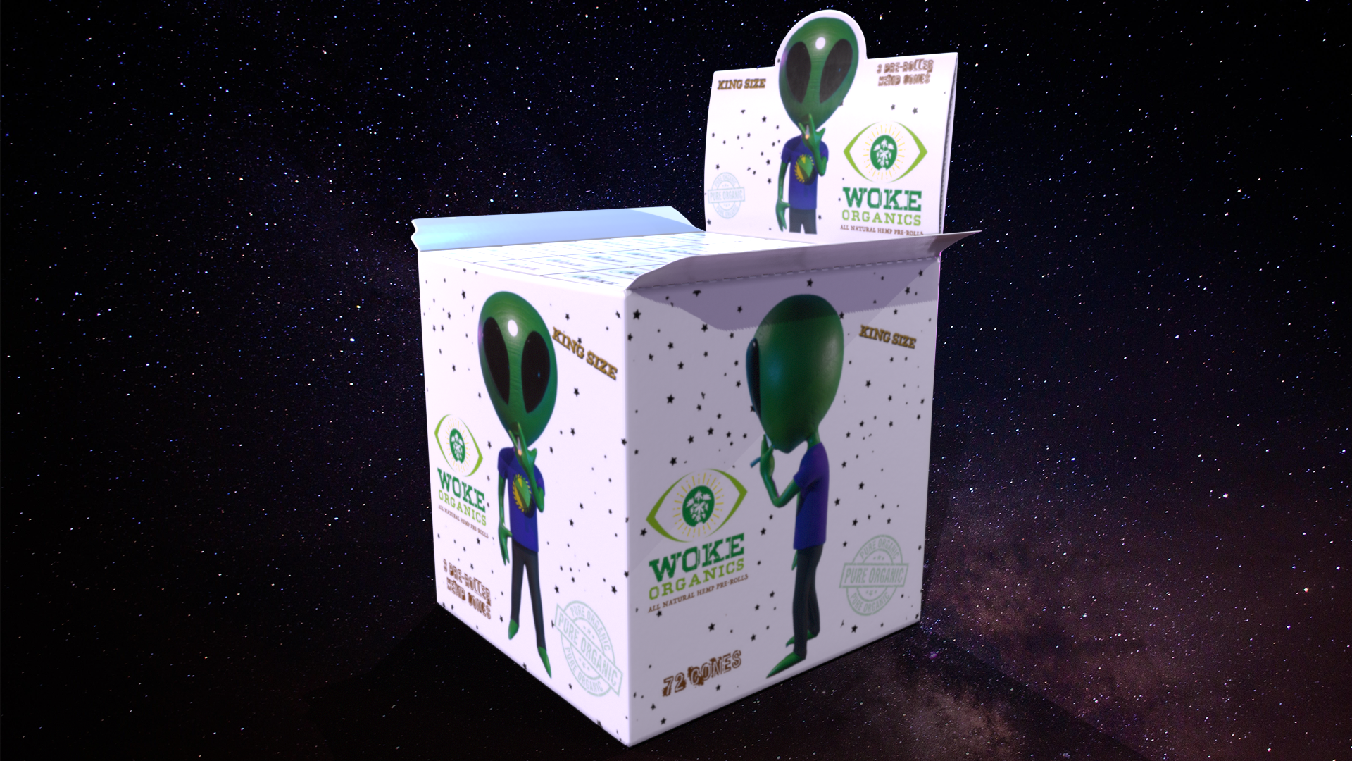 Woke Organics Hemp Cones Paper 24 Box