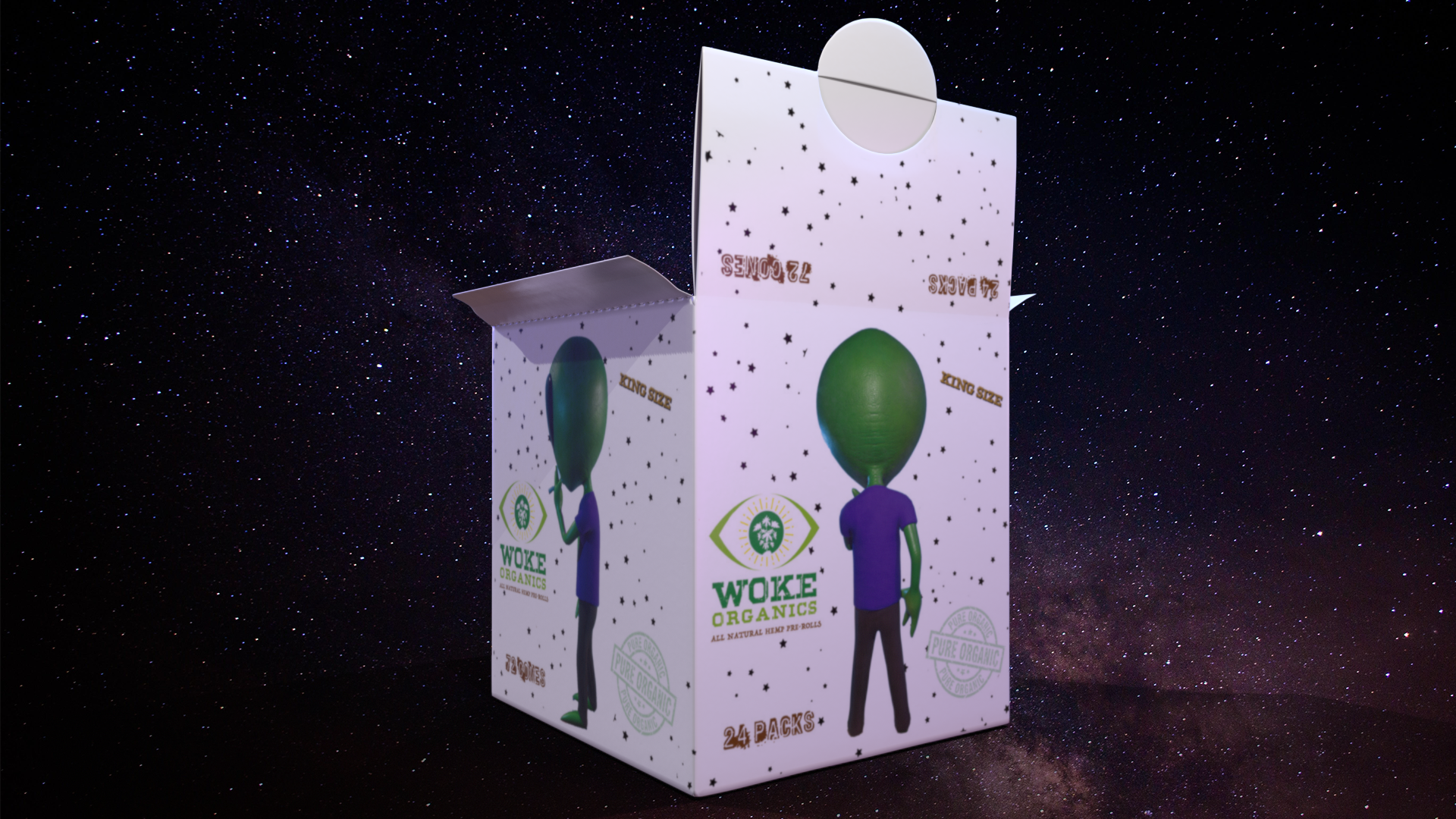 Woke Organics Hemp Cones Paper 24 Box