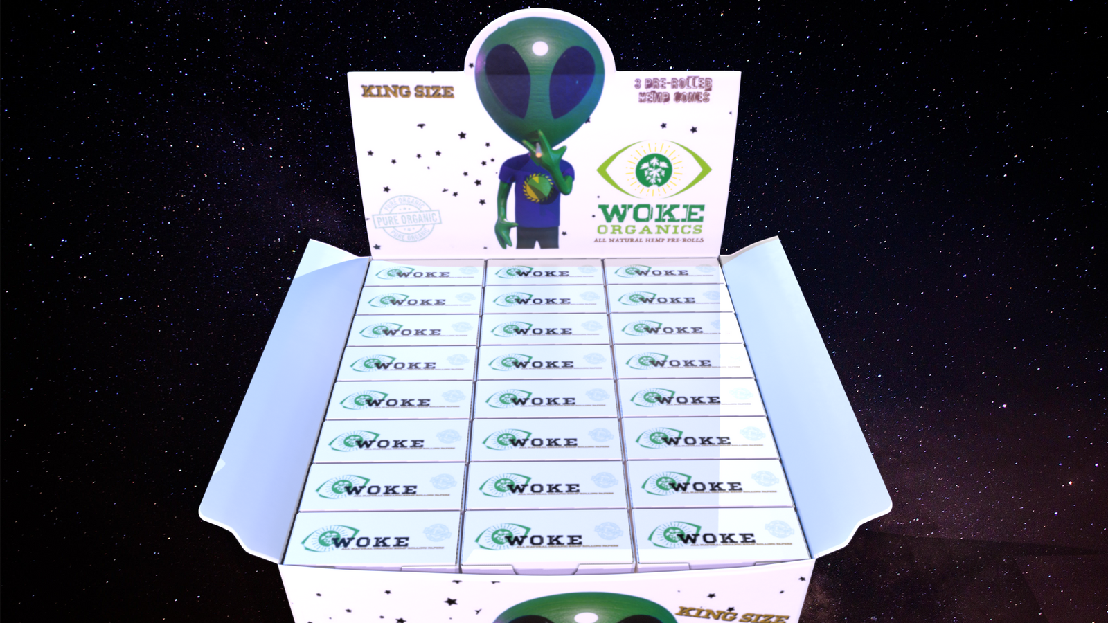 Woke Organics Hemp Cones Paper 24 Box
