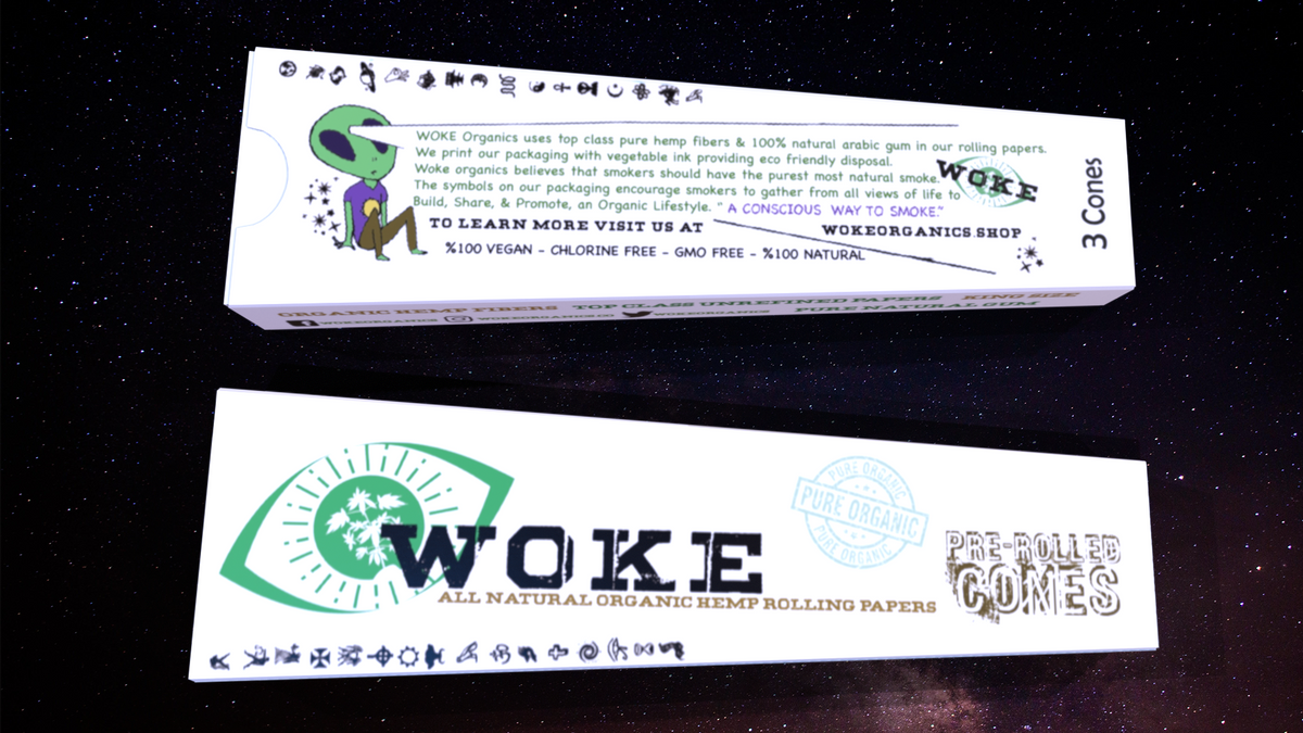 Woke Organics Hemp Cones Paper 3 Pack