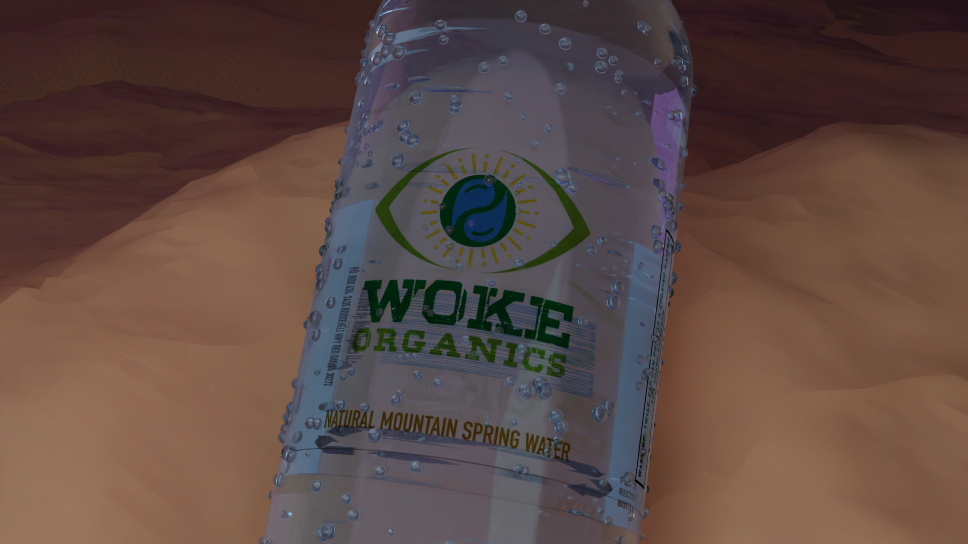Woke Organics Natural Mountain Spring Water 24-Pack